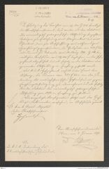 k.k. naturhistorisches Hofmuseum, Intendanzakten 1885-1896 (Hauer), Aktenzahl Z.17/1891, Seite 1